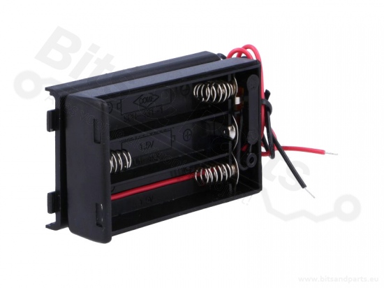 Battery holder AAA Penlite x 3 with switch/lid (4.5V)